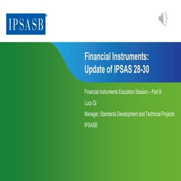 Financial Instruments Education Session Part B