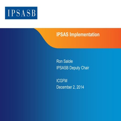 Introduction to IPSAS and conceptual framework | PPTX
