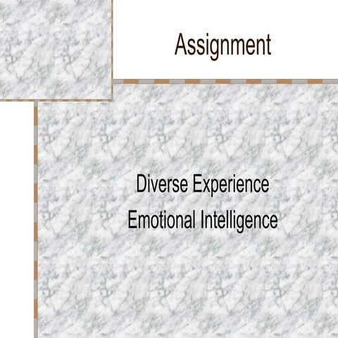Ips diverse experiance & emotional inteligence