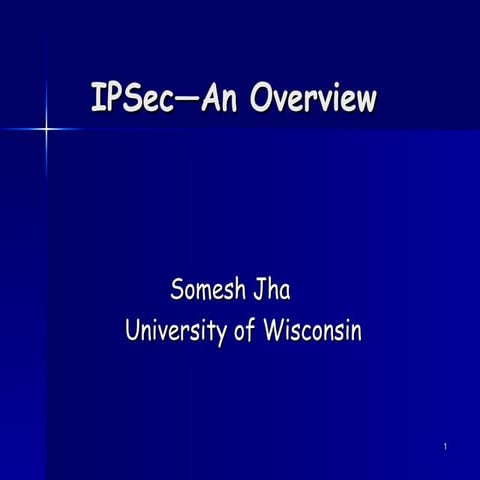 IPSec(Somesh Jha).ppt IPSex Training ppt