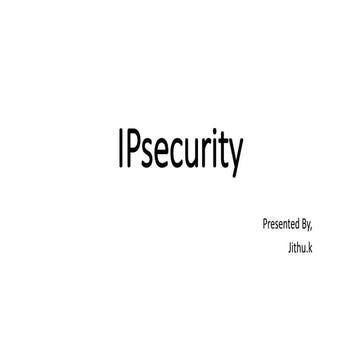 Encapsulating security payload in Cryptography and Network Security | PPTX