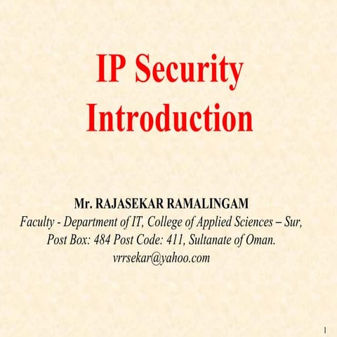 IP security   Part 1