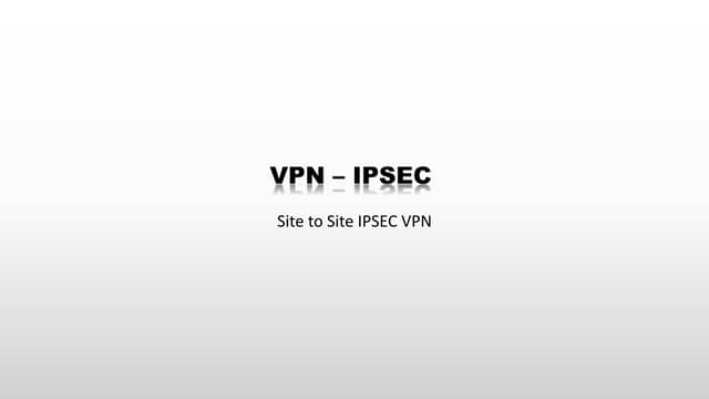 IPSec VPN tunnel