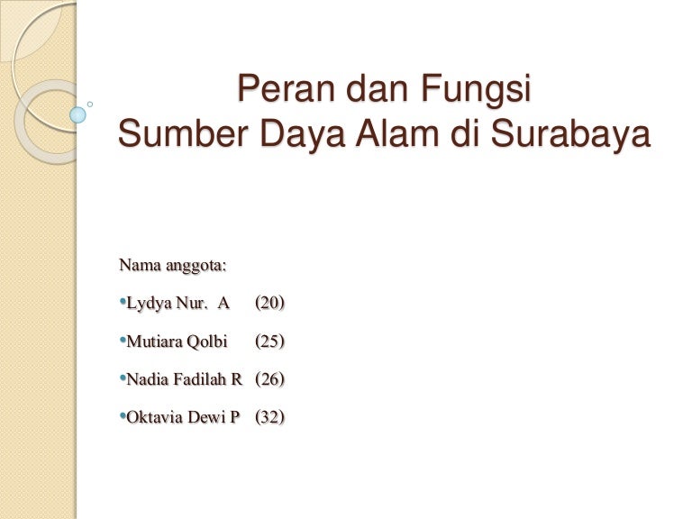 Sda Daerah Kota Surabaya Sda Daerah Kota Surabaya