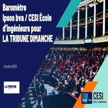 Baromètre Politique Ipsos bva-CESI école d'ingénieurs pour La Tribune Dimanche - Octobre 2025