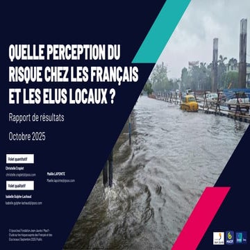 Les Français, les décideurs municipaux et les risques climatiques
