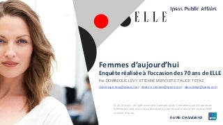 La femme française d'aujourd'hui.