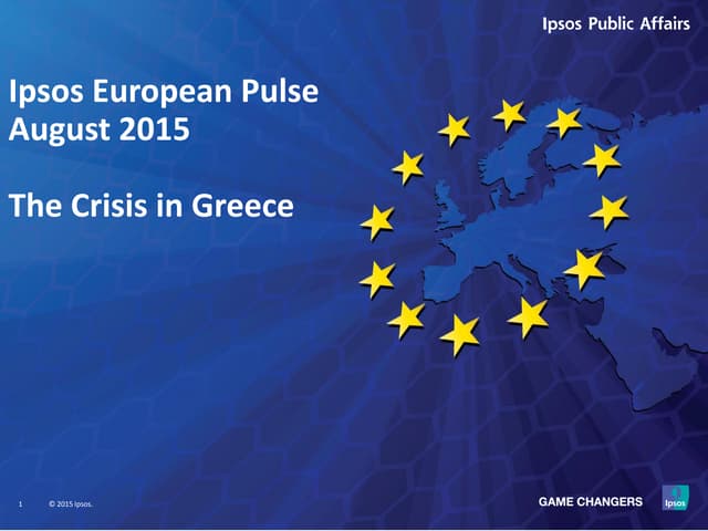 Ipsos European Pulse: Crisis in Greece