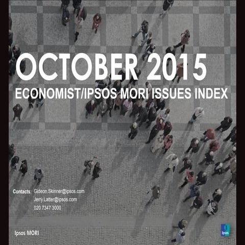 Ipsos MORI / Economist Issues Index - October 2015