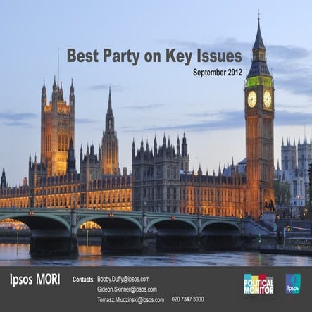 Ipsos MORI: Best Party on Key Issues: September 2012