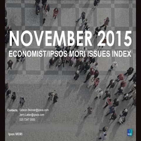 Ipsos MORI / Economist Issues Index: November 2015