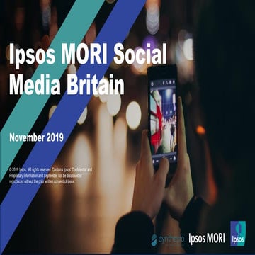 Ipsos MORI Social Media Britain November 2019