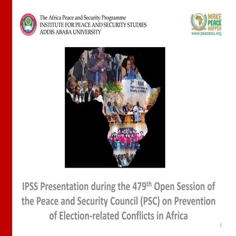 IPSS Recommendations for preventing, monitoring and intervention of election-related conflicts in Africa