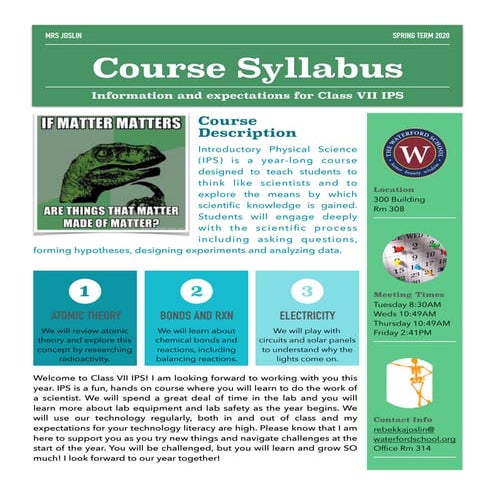 IPS Syllabus 2019-20 spring