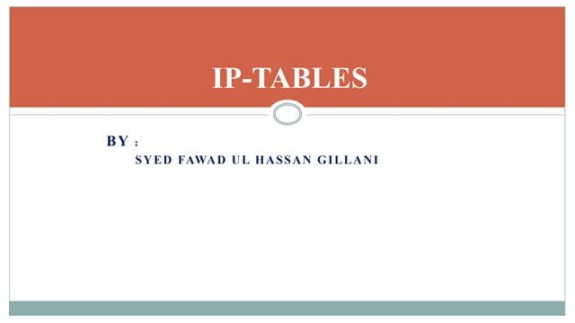 Iptables the Linux Firewall 