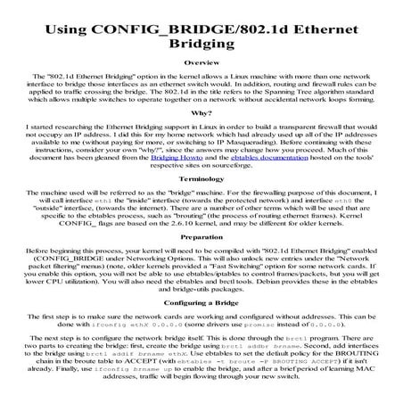 Iptables bridging and firewalling