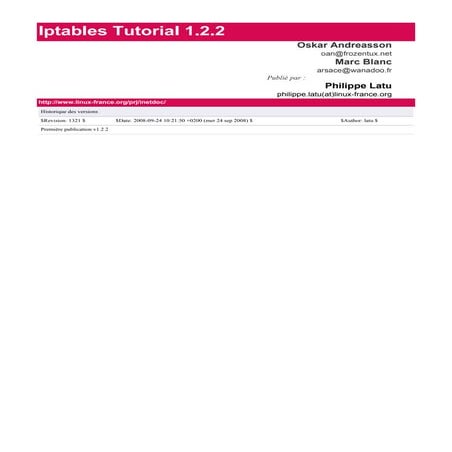 Iptables tutorial | PDF