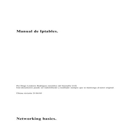 Iptables manual