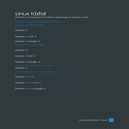 Iptables tűzfal konfigurációk