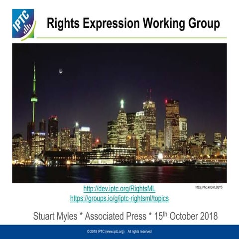 IPTC Rights Working Group Toronto October 2018