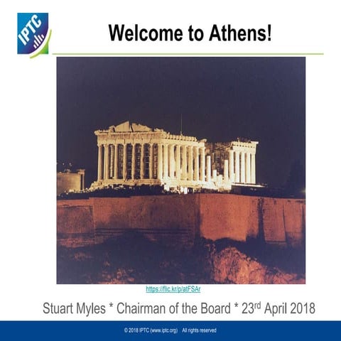 IPTC Spring Meeting Welcome To Athens April 2018