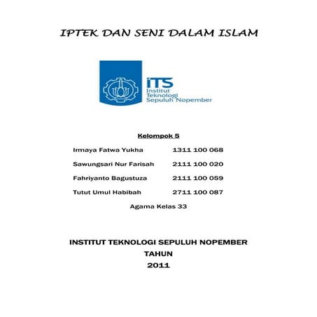 Iptek dan seni dalam islam