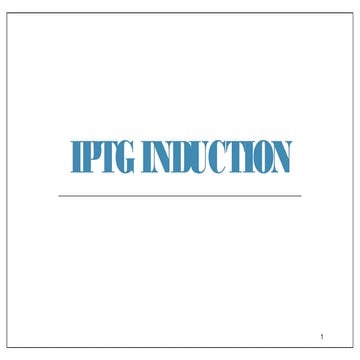 Iptg induction