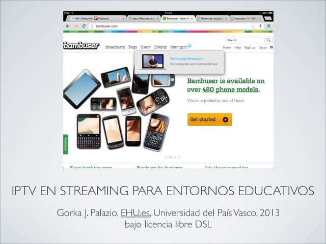 IPTB con Bambuser y Ustream
