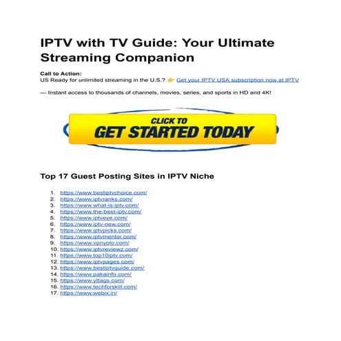 IPTV with TV Guide_ Your Ultimate Streaming Companion