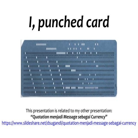 I, punched card