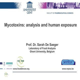 Mycotoxins: analysis and human expo...
