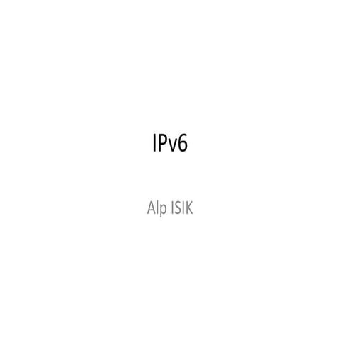 Ipv6 | PPTX