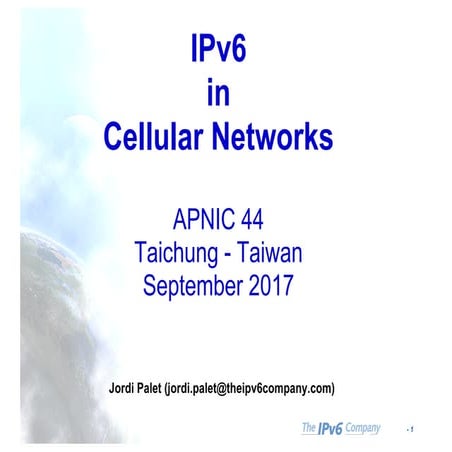 IPv6 in Cellular Networks