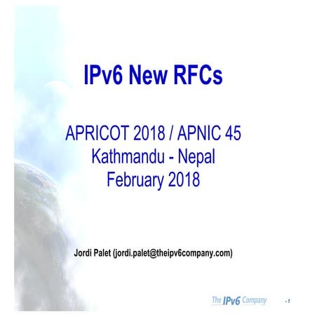 IPv6 New RFCs