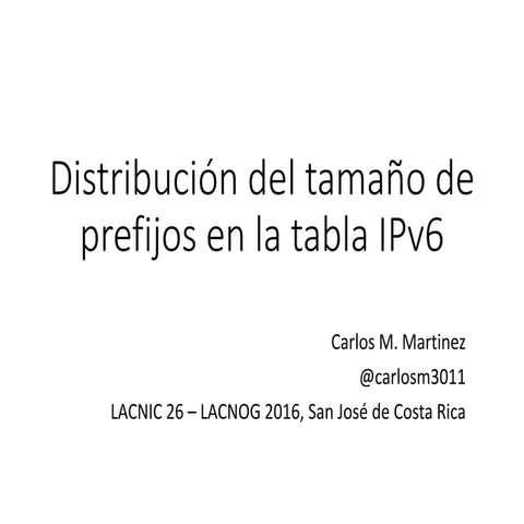 IPv6 Routing Table Prefix Size Analysis
