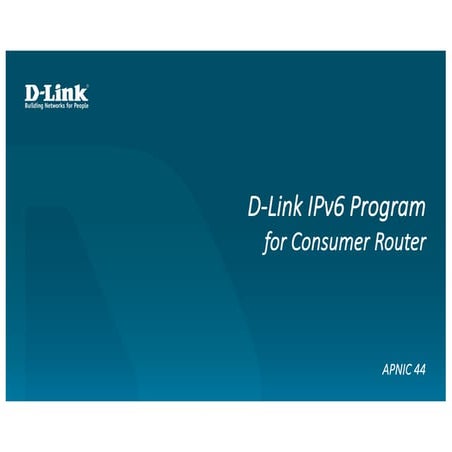 IPv6 Support at D-link CEs | PDF