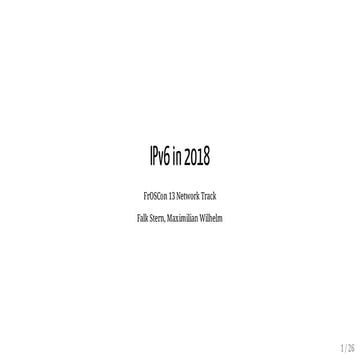 IPv6 im Jahre 2018