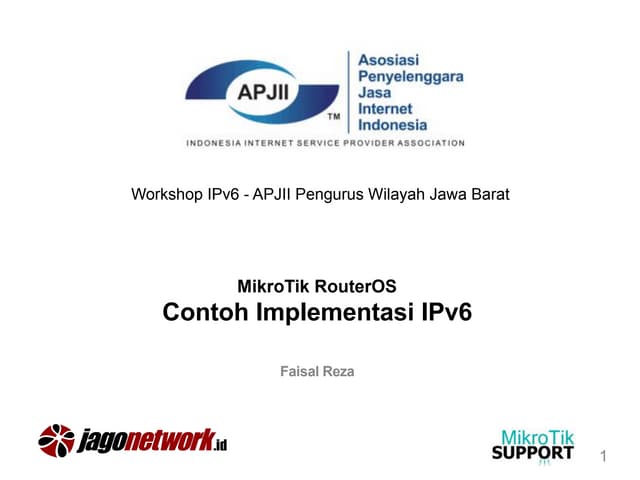 Workshop IPv6 APJII Jawa Barat 