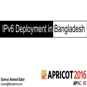 IPv6 Deployment in Bangladesh