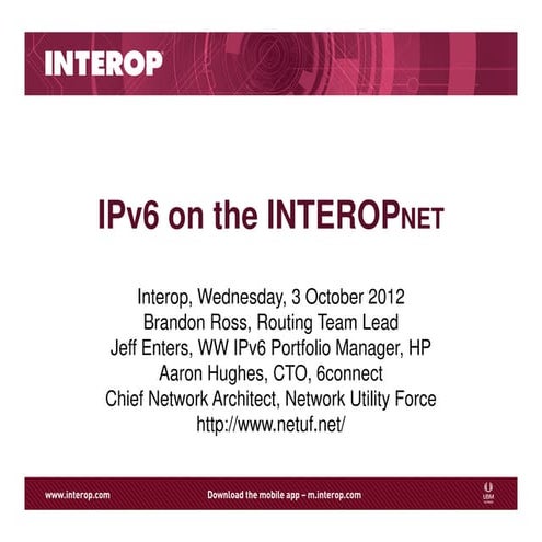 IPv6 Implementation and Migration