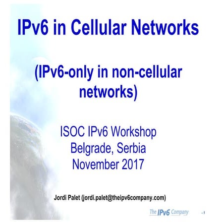 IPv6 in cellular networks - Jordi Palet