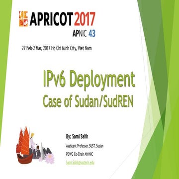 IPv6 Deployment: Case of Sudan/SudREN