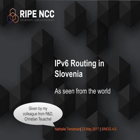 IPv6 Routing in Slovenia