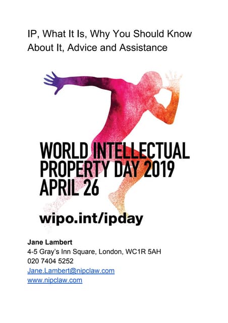 World IP Day at M-SParc: "IP, What is is, Why you should know about it, Advice and Assitsance