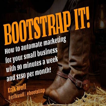 Bootstrap It! Marketing Automation Workshop at the Innovation Pavilion