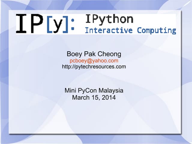 Boosting Productivity With IPython