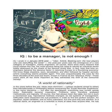 IQ: to be a manager is not enough