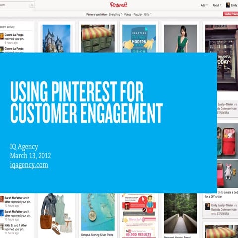 Using Pinterest for Customer Engagement