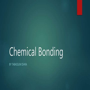 Chemical Bonding