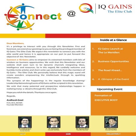 Iq gains newsletter
